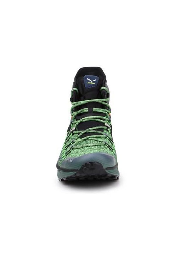 Buty trekkingowe męskie Salewa MS Dropline Mid. Wysokość cholewki: za kostkę. Zapięcie: sznurówki. Kolor: wielokolorowy, zielony. Materiał: guma, materiał, syntetyk. Szerokość cholewki: normalna