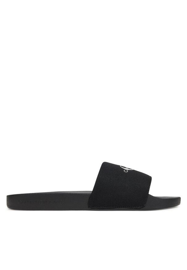 Calvin Klein Jeans Klapki Slide Monogram Cv YM0YM01271 Czarny. Kolor: czarny. Materiał: materiał