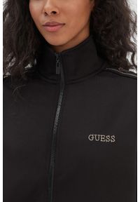 Guess - GUESS Czarna rozpinana bluza damska z lamapsami i cyrkoniami Octavia, Rozmiar M. Okazja: na co dzień. Kolor: czarny. Styl: elegancki, casual, sportowy #2