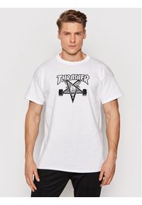Thrasher T-Shirt Sk8 Goat Biały Regular Fit. Kolor: biały. Materiał: bawełna