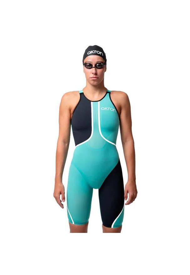 AKRON - Kombinezon Z Odkrytymi Plecami Akron Venom Hero Aqua/Ciemnoniebieski Rozmiar 20. Kolor: niebieski