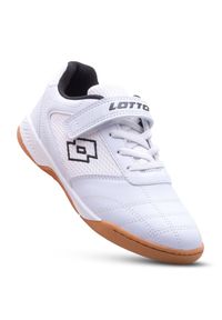 Buty treningowe dziecięce LOTTO WHIZZER halowe, futsal. Kolor: biały. Sport: turystyka piesza, piłka ręczna