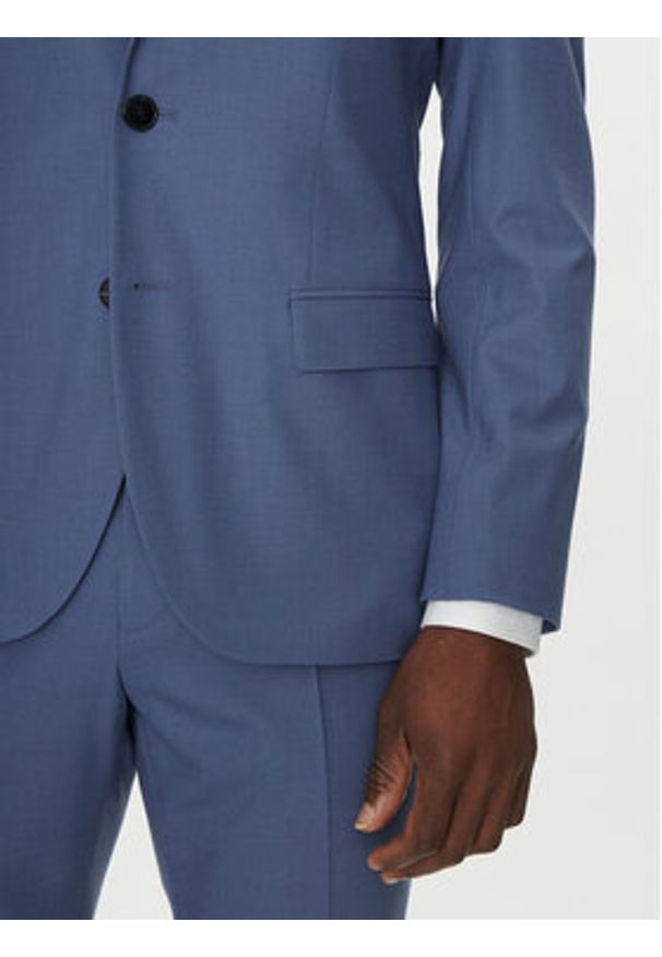 Hugo - HUGO Garnitur Henry/Getlin232X 50530116 Niebieski Slim Fit. Kolor: niebieski. Materiał: syntetyk