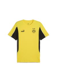 Puma - Męska koszulka Borussia Dortmund ftblARCHIVE PUMA Faster Yellow Black. Kolor: żółty, wielokolorowy, czarny. Wzór: aplikacja