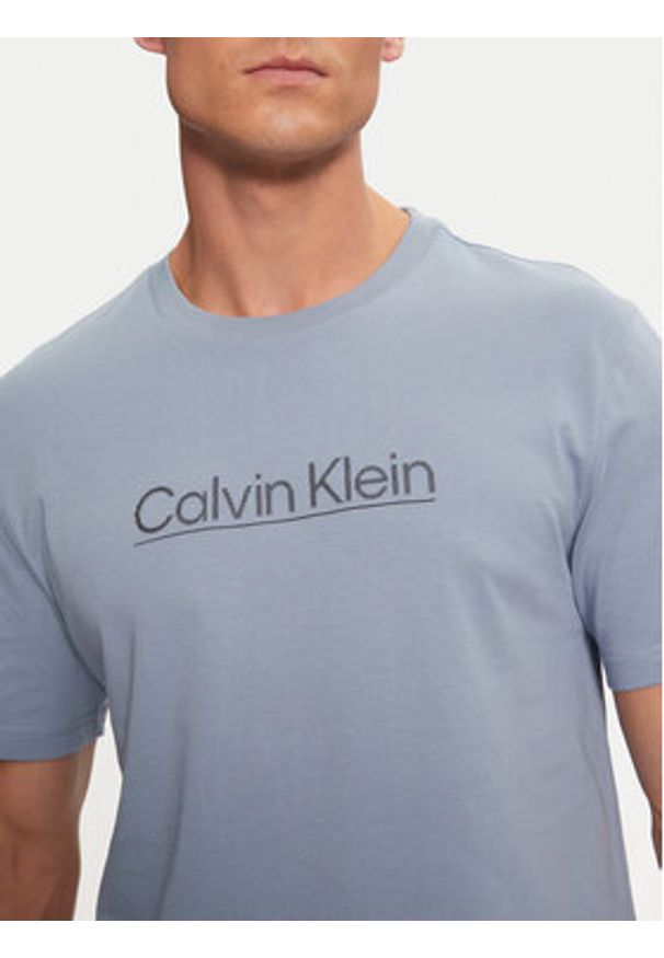 Calvin Klein T-Shirt K10K113587 Niebieski Regular Fit. Kolor: niebieski. Materiał: bawełna