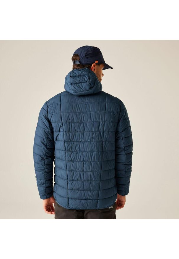 Regatta - Kurtka męska przejściowa ocieplana Asper. Kolor: szary, niebieski, wielokolorowy. Materiał: syntetyk, puch. Sport: turystyka piesza
