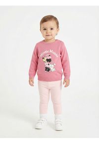 Sinsay - Sweter z nadrukiem Minnie Mouse - różowy. Kolor: różowy. Wzór: motyw z bajki, nadruk #1