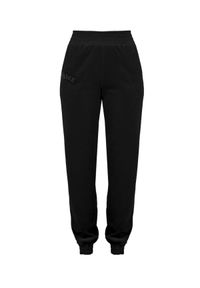CHAOS BY MARTA BOLIGLOVA - Welurowe czarne spodnie dresowe GOTHIC. Kolor: czarny. Materiał: welur, dresówka. Wzór: haft, aplikacja
