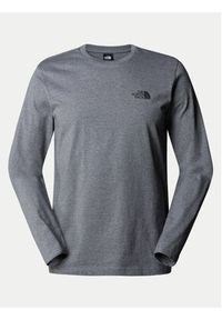 The North Face Longsleeve Simple Dome NF0A87QN Szary Regular Fit. Kolor: szary. Materiał: syntetyk, bawełna. Długość rękawa: długi rękaw