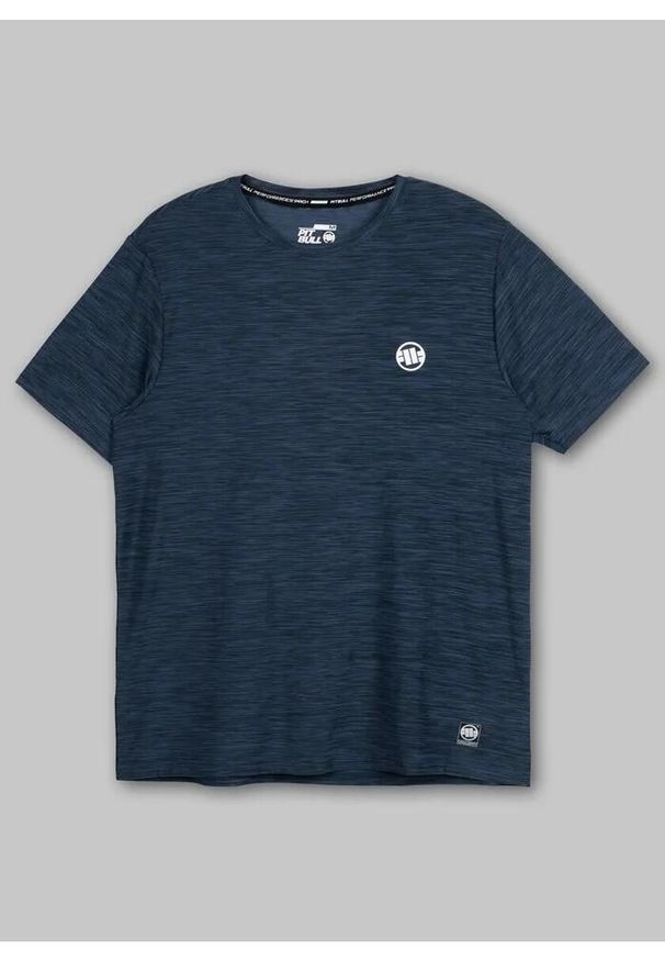 PITBULL - Pitbull Koszulka Casual Sport Small Logo Granatowa. Kolor: niebieski