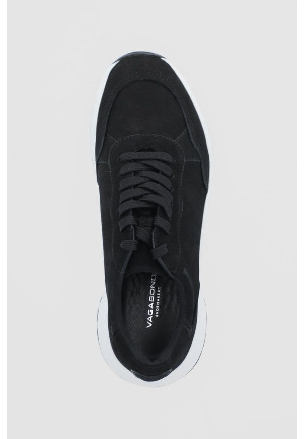 vagabond - Vagabond - Buty zamszowe Janessa. Nosek buta: okrągły. Zapięcie: sznurówki. Kolor: czarny. Materiał: zamsz