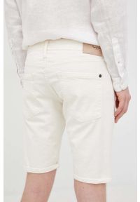 Pepe Jeans szorty jeansowe STANLEY SHORT męskie kolor beżowy. Okazja: na co dzień. Kolor: beżowy. Styl: casual