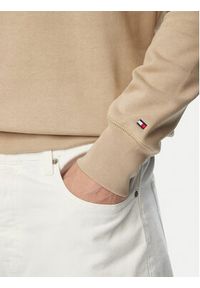 TOMMY HILFIGER - Tommy Hilfiger Bluza Logo MW0MW11596 Beżowy Regular Fit. Kolor: beżowy. Materiał: syntetyk #4