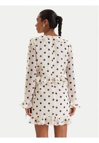 BARDOT - Bardot Sukienka koktajlowa Frill Detail 60115DB2 Écru Regular Fit. Materiał: syntetyk. Styl: wizytowy #3