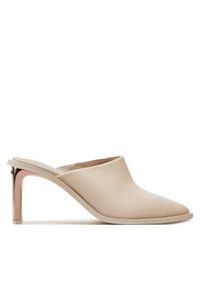 Calvin Klein Klapki Heel Mule Pump 70 LTH HW0HW02091 Écru. Materiał: skóra #1