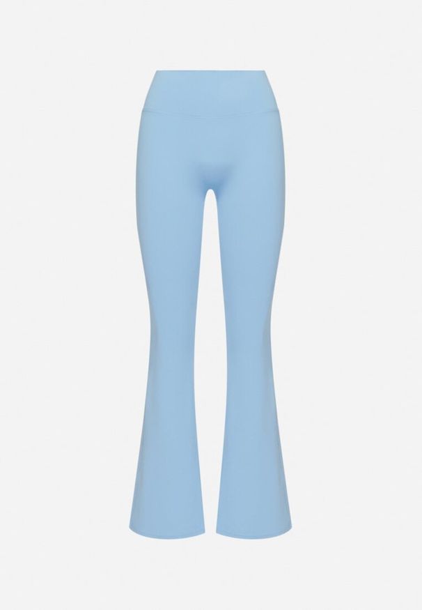 Born2be - Niebieskie Legginsy Typu Dzwony z Wysokim Stanem Orralise. Okazja: na co dzień. Stan: podwyższony. Kolor: niebieski. Styl: casual