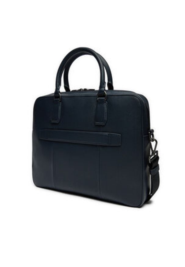 TOMMY HILFIGER - Tommy Hilfiger Torba na laptopa Coated Canvas Computer Bag AM0AM12492 Granatowy. Kolor: niebieski. Materiał: skóra