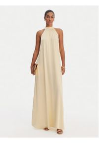 Fracomina Sukienka letnia FR26SD3016W41301 Żółty Relaxed Fit. Kolor: żółty. Materiał: wiskoza. Sezon: lato #4