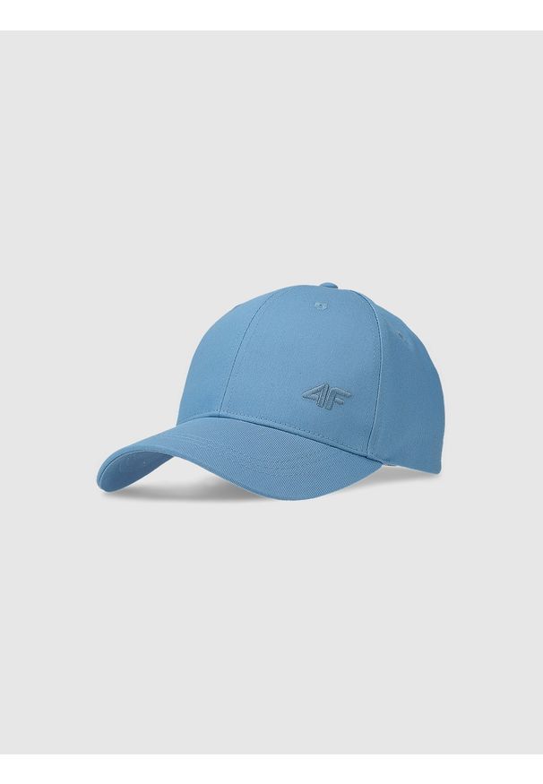 4f - 4F Czapka z daszkiem strapback uniseks - niebieska XS/S. Kolor: niebieski. Materiał: bawełna, materiał. Sezon: lato. Styl: sportowy