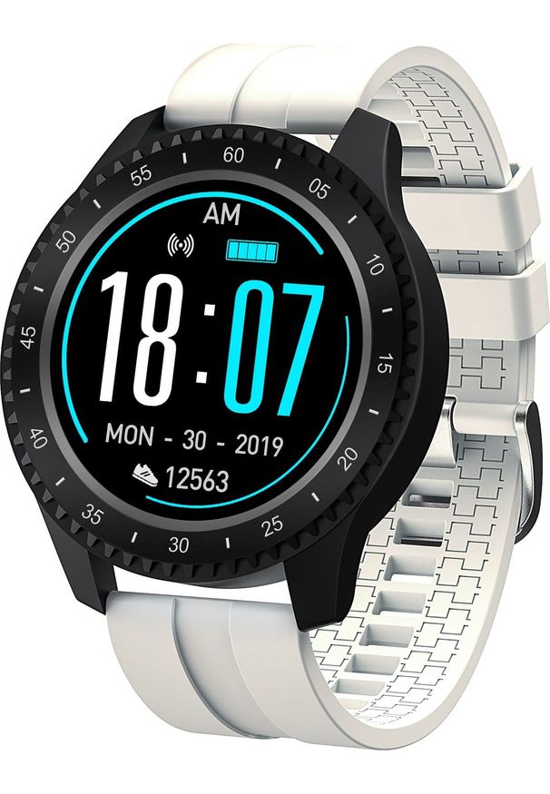 Biały zegarek Garett Electronics sportowy, smartwatch