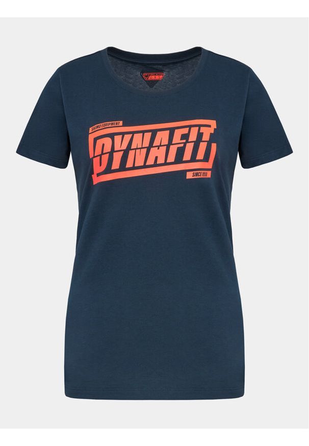 Dynafit Koszulka techniczna Graphic Co W S/S Tee 70999 Granatowy Regular Fit. Kolor: niebieski. Materiał: bawełna