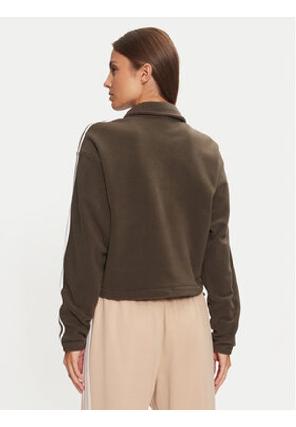 Adidas - adidas Polar Polar Fleece 1/2 Zip IW3164 Zielony Loose Fit. Kolor: zielony. Materiał: syntetyk