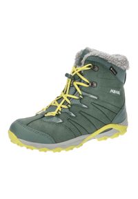 Buty zimowe dziecięce MEINDL Calgary Junior GTX, z membraną Gore-Tex. Kolor: wielokolorowy, żółty, zielony. Technologia: Gore-Tex. Sezon: zima. Sport: turystyka piesza #1
