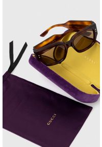 Gucci okulary przeciwsłoneczne męskie kolor brązowy. Kolor: brązowy #7