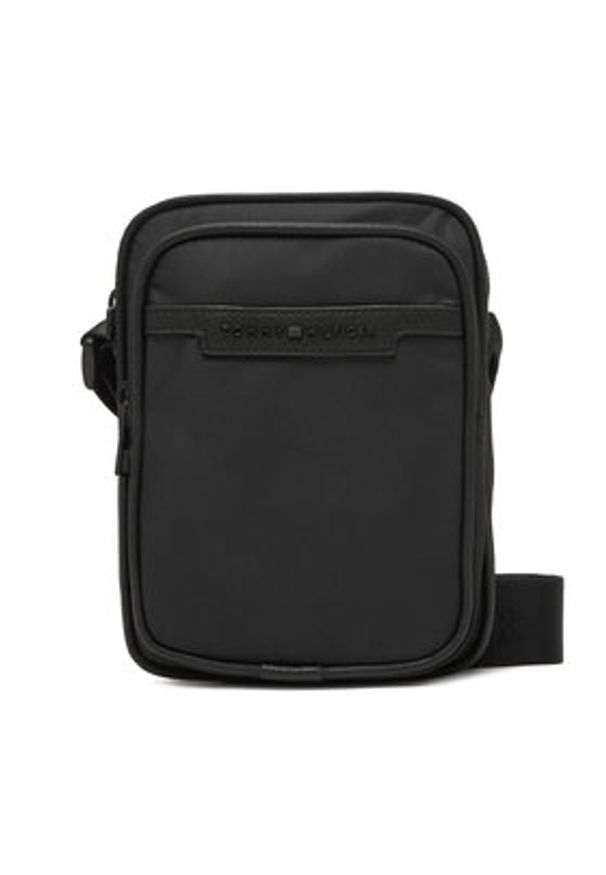 TOMMY HILFIGER - Tommy Hilfiger Saszetka Th Repreve Mini Reporter AM0AM13465 Czarny. Kolor: czarny. Materiał: materiał