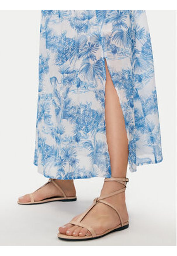 Iconique Spódnica maxi Lily IC24-053 Niebieski Regular Fit. Kolor: niebieski. Materiał: bawełna