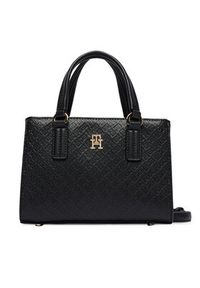 TOMMY HILFIGER - Tommy Hilfiger Torebka Th Daily Mini Tote Mono AW0AW18416 Czarny. Kolor: czarny. Materiał: skórzane #4