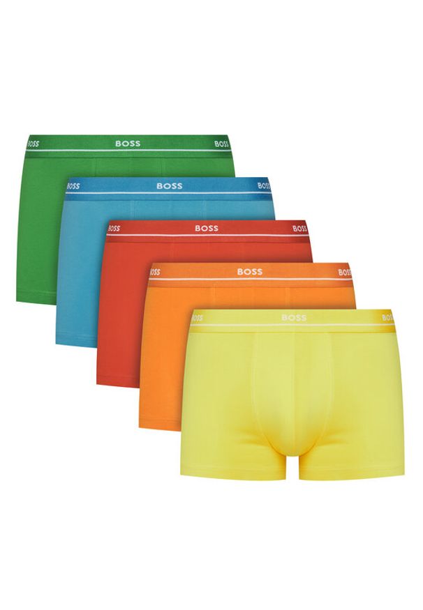 BOSS Komplet 5 par bokserek Trunk 5P Essential_P 50489616 Kolorowy. Materiał: bawełna. Wzór: kolorowy