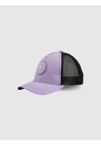 4f - 4F Czapka trucker z daszkiem dziecięca - fioletowa MT. Kolor: fioletowy. Materiał: materiał, bawełna. Sezon: lato #1
