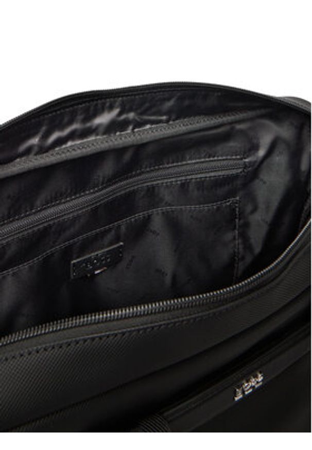 BOSS Torba na laptopa 50548768 Czarny. Kolor: czarny. Materiał: skóra