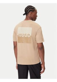 Hugo - HUGO T-Shirt Dusplito 50542816 Beżowy Relaxed Fit. Kolor: beżowy. Materiał: bawełna #3