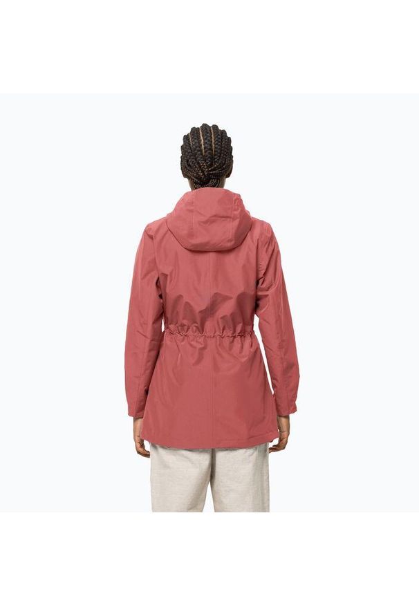 Kurtka przeciwdeszczowa damska Jack Wolfskin Dakar Parka. Kolor: różowy