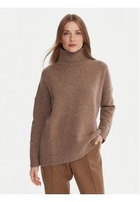 Weekend Max Mara Golf Borgia 2525366112 Brązowy Relaxed Fit. Typ kołnierza: golf. Kolor: brązowy. Materiał: wełna #1