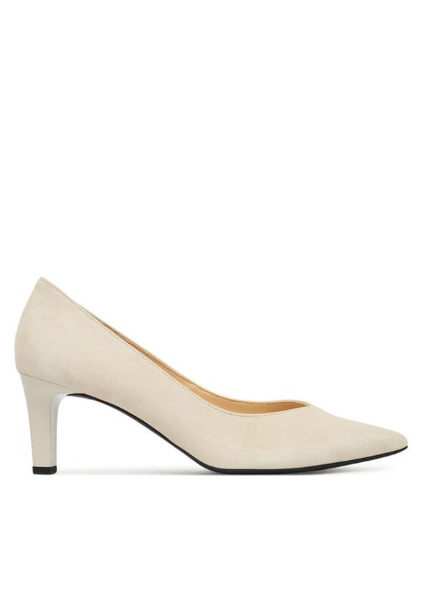 HÖGL Szpilki 0-186702-17000 Écru. Materiał: skóra, welur. Obcas: na szpilce