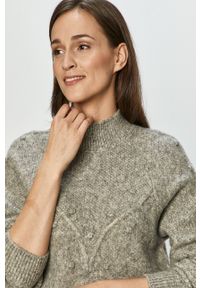 Vero Moda - Sweter. Okazja: na co dzień. Kolor: szary. Długość rękawa: długi rękaw. Długość: długie. Styl: casual #5