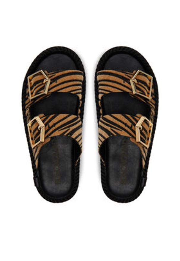 Bohonomad Klapki Sydney SYD.20-ZEB Brązowy. Kolor: brązowy. Materiał: skóra