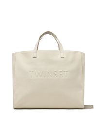 TwinSet - Torebka TWINSET. Kolor: beżowy