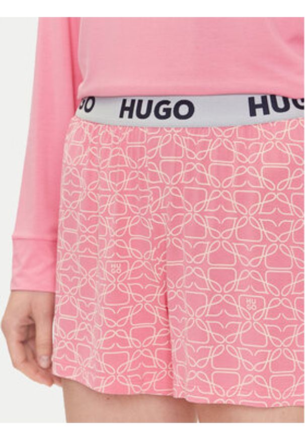 Hugo - HUGO Szorty piżamowe Unite 50490704 Różowy Relaxed Fit. Kolor: różowy. Materiał: wiskoza