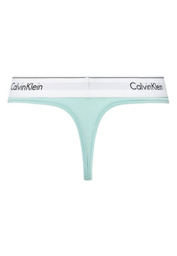 Calvin Klein Underwear Stringi 0000F3786E Zielony. Kolor: zielony. Materiał: bawełna