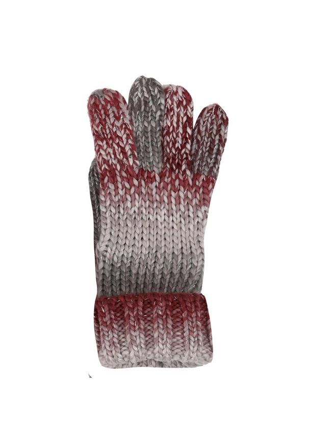 Regatta - Damskie Rękawiczki Dzianinowe Frosty Gloves VI. Kolor: czerwony. Materiał: dzianina. Sport: turystyka piesza