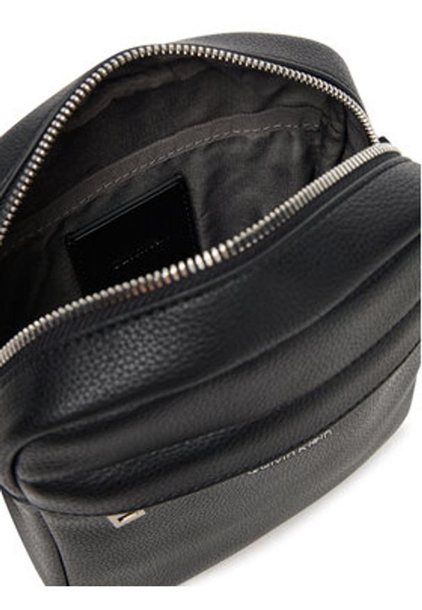 Calvin Klein Saszetka Raised Reporter LV04D3160G Czarny. Kolor: czarny. Materiał: skóra