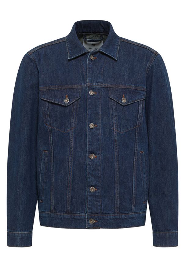 Mustang Kurtka jeansowa Dallas 1016830 Niebieski Regular Fit. Kolor: niebieski. Materiał: bawełna