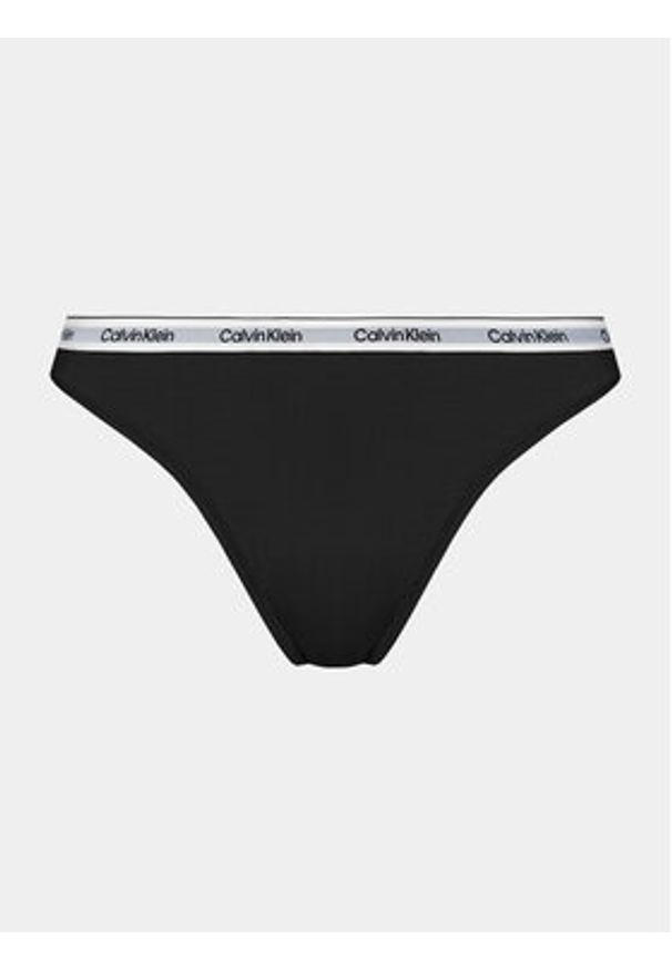 Calvin Klein Underwear Stringi 000QD5043E Czarny. Kolor: czarny. Materiał: bawełna