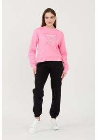 Guess - GUESS Czarne damskie spodnie dresowe Kiara Pant, Rozmiar S. Kolor: czarny. Materiał: dresówka #4