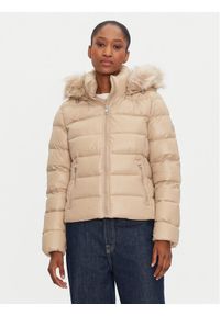 TOMMY HILFIGER - Tommy Hilfiger Kurtka puchowa WW0WW43520 Beżowy Regular Fit. Kolor: beżowy. Materiał: syntetyk #1