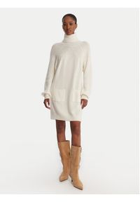 Liu Jo Sukienka dzianinowa MF5063 MS009 Écru Regular Fit. Materiał: wełna #4